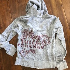 Juicy Couture Grey Velour Zip Up Jacket
